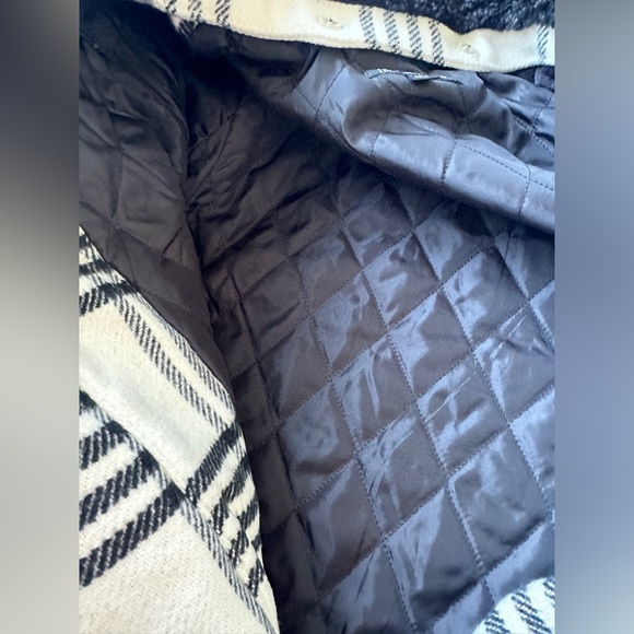 INC International Concepts Loki Ivory Black Plaid Wool Blend Jacket Men’s Large - Picture 7 of 8